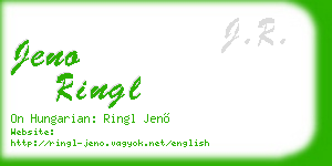 jeno ringl business card