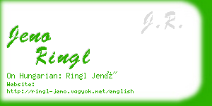 jeno ringl business card